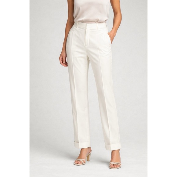 Banana Republic Pants - Banana Republic 718 Martin Fit Pants Women's Sz 2 Ivory Stretch Career Party New